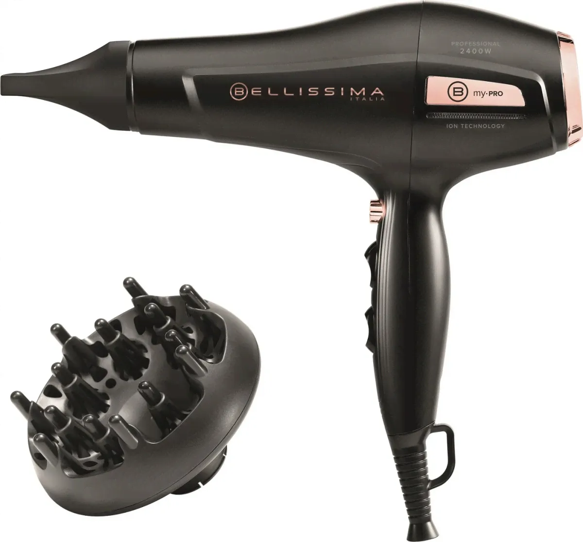 Фен Bellissima 11728 2400 Вт Black, Pink, Черный;розовый, 11728-0