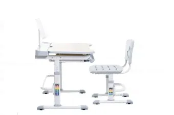 Комплект детские парта и стул трансформеры Bellissima Fundesk grey-2